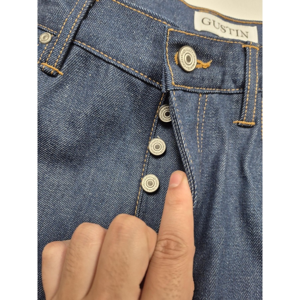 Gustin California Slim Jeans Men's 36x36 Blue Selvage Denim Button Fly USA #290 - Picture 6 of 16